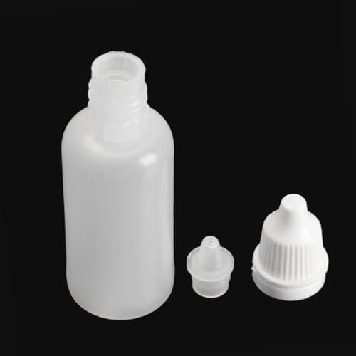 واو لايف زجاجات قطارة Wowlife Clear 5 مل/10 مل/8 مل/15 مل/20 مل/30 مل/50 مل من البلاستيك الأبيض الفارغة القابلة للضغط 50 قطعة قطارة سائلة للعين مع أغطية (30 مل) - Image 5